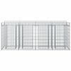 vidaXL Gabioninė pakelta lova 2 pcs Sidabro 200 x 50 x 80 cm