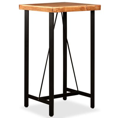 vidaXL Baro stalas, akacijos mediena, 60x60x107 cm