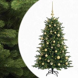 vidaXL Dirbtinė kalėdinė eglutė su rutuliuku 120 cm 150 LED