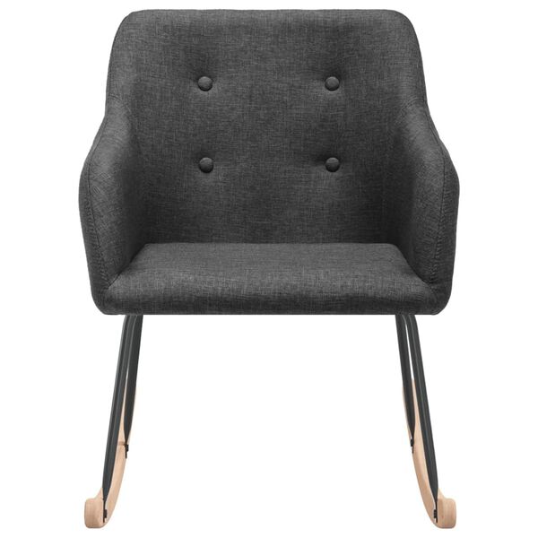 vidaXL Supama kėdė, tamsiai pilkos spalvos, audinys