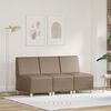 vidaXL Modulinis sofa vienetas be rankų 3 pcs Kapučino 55 x 74 x 82 cm