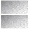 vidaXL Laiptų danga Stačiakampio 2 pcs Sidabro 60 x 30 cm Aliuminis