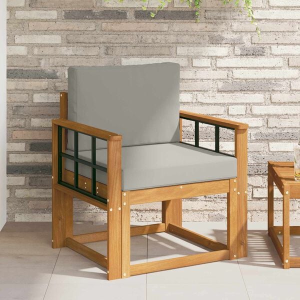 vidaXL Lauko sofa Tvirta akacijos mediena ir poliesteris