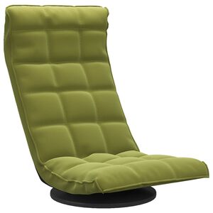 vidaXL Ant grindų pastatoma pasukama kėdė, &scaron;viesiai žalia, aksomas
