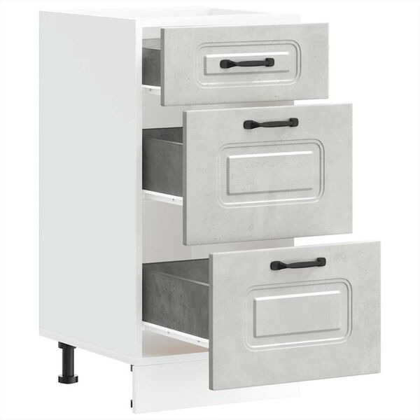 vidaXL Virtuvės spintelė, Kalmar, betono pilka, apdirbta mediena