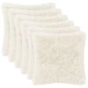 vidaXL Pagalvėlės užvalkalas 6 pcs HEERLEN Balta 40 x 40 cm PV pūkinis