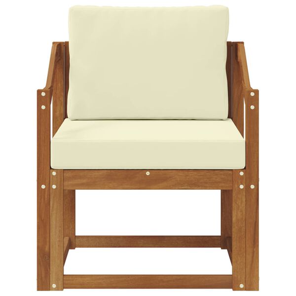 vidaXL Lauko sofa Tvirta akacijos mediena ir poliesteris Natūrali