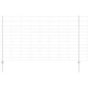 vidaXL Lauko laukinė tvora su stulpais 25 x 1,4 m Sidabrinė Tinklelis