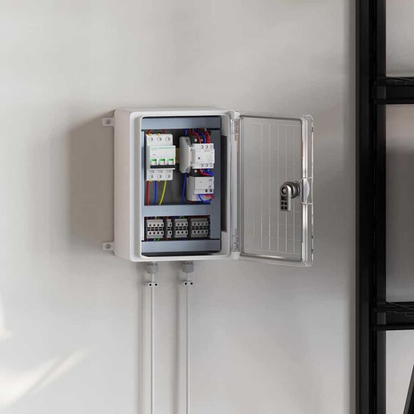 vidaXL Control Cabinet Pilka 47 x 20 x 60 cm ABS plastikas