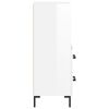 vidaXL Šoninė spintelė, balta, 34,5x34x90cm, apdirbta mediena, blizgi