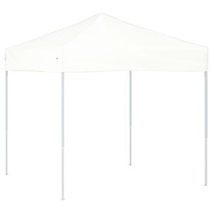 vidaXL Sulankstoma proginė palapinė, baltos spalvos, 2x2m