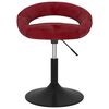 vidaXL Pasukama valgomojo kėdė, raudonojo vyno, aksomas (333242)
