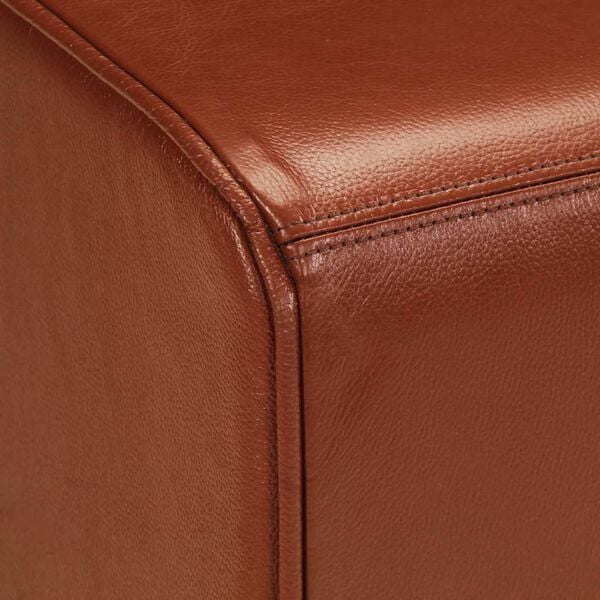 vidaXL Gimnastikos arklys, rudas, 110cm, tikra oda ir mango masyvas