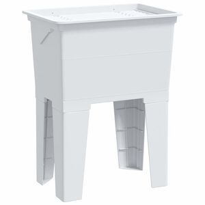 vidaXL Praustuvas skalbiniams, baltos spalvos, 59x41x75cm, derva