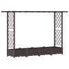 vidaXL Pakeltas lovas su trelėmis ir stogu Ruda 203 x 40 x 121 cm PP