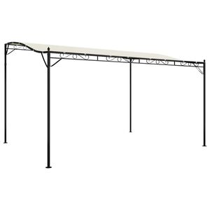 vidaXL Stoginė, kreminės spalvos, 4x3m, audinys ir plienas, 180g/m&sup2;