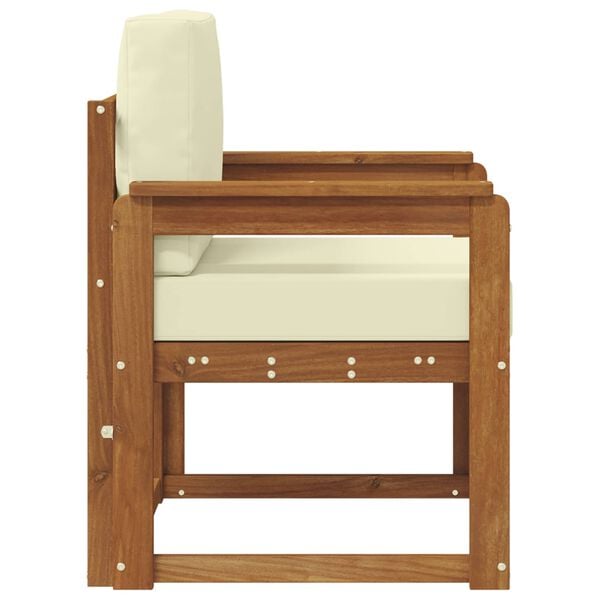 vidaXL Lauko sofa Tvirta akacijos mediena ir poliesteris Natūrali