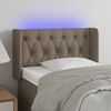 vidaXL Galvūgalis su LED, taupe spalvos, 83x16x78/88cm, audinys