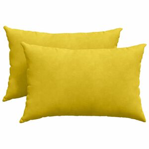 vidaXL Sofa Pagalvės 2 pcs Geltona 60 x 40 cm Kordūrinis audinys