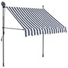 vidaXL Rankinė i&scaron;traukiama markizė su LED, mėlyna ir balta, 100cm
