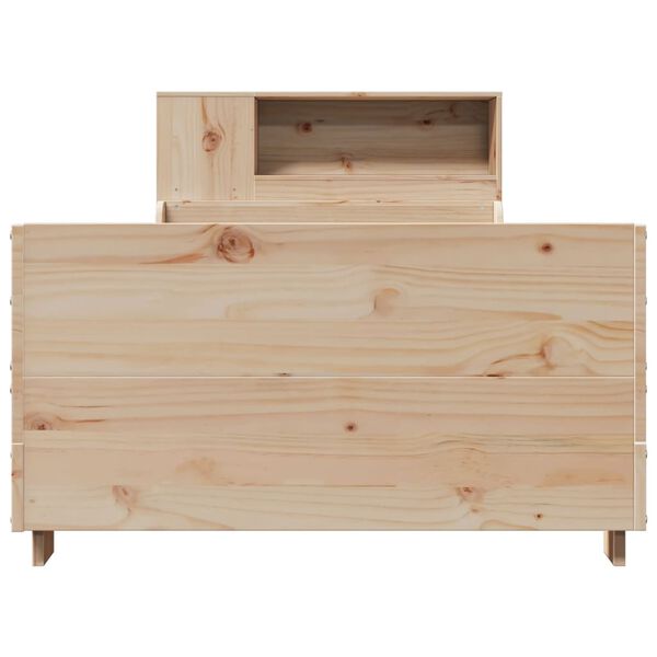 vidaXL Lovos rėmas be čiužinio, 90x200cm, pu&scaron;ies medienos masyvas