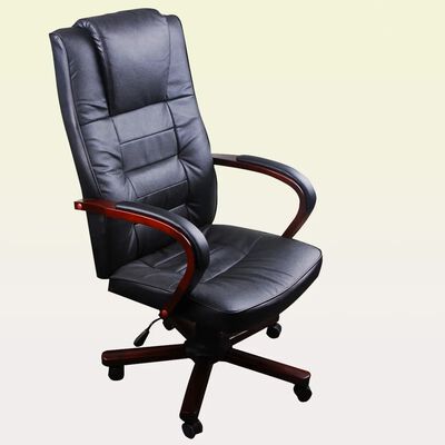 vidaXL Prabangi biuro kėdė, juoda