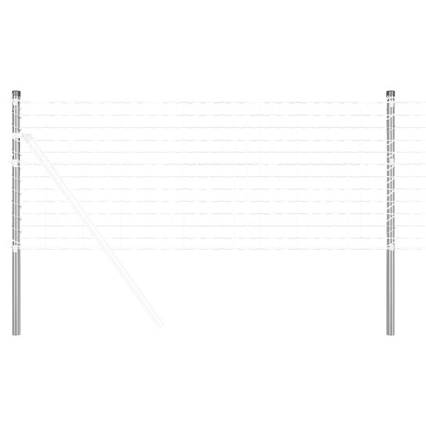 vidaXL Tvorelės stulpas 2 pcs Sidabro 110 cm