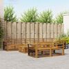 vidaXL Lauko sofos komplektas 9 pcs Natūrali