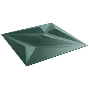 vidaXL Sienų plok&scaron;tės 24 vnt. 50 x 50 cm Star Žalias XPS Putplastis