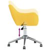 vidaXL Pasukama valgomojo kėdė, geltonos spalvos, audinys