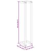 vidaXL Rank&scaron;luosčių kabykla, baltos spalvos, 12,5x12,5x60cm, plienas
