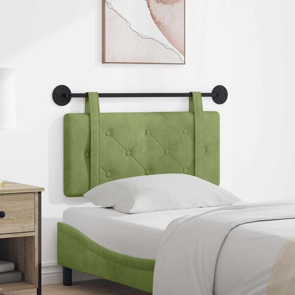 vidaXL Kabantysis galvūgalis &Scaron;viesiai žalia 100 x 55 x 5 cm Aksomas