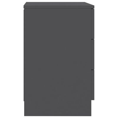 vidaXL Naktinė spintelė, pilkos spalvos, 38x35x56cm, MDP