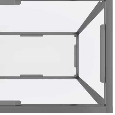 vidaXL Konsolinis staliukas, skaidrus, 160x35x75,5cm, stiklas