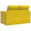 vidaXL Grindų sofa-lova, 2-1, tamsiai geltona, 122x204x55cm, aksomas