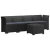 vidaXL 4 vietų sodo sofa su pagalvėmis pintinės i&scaron;vaizdos PP Antracito