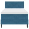 vidaXL Kiemas lova su čiužiniu Tamsiai mėlyna 90 x 190 cm Aksomas