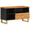 vidaXL TV spintelė, ruda ir juoda, 80x33,5x46cm, mango masyvas