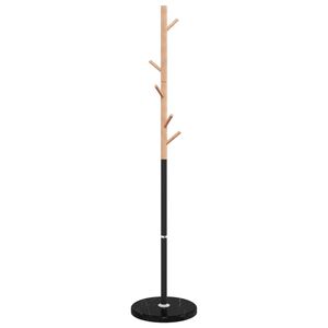 vidaXL Paltų kabykla, juoda, 172cm, milteliniu būdu dengta geležis