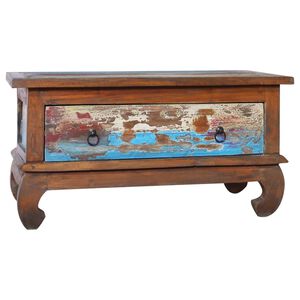 vidaXL Kavos staliukas, 80x50x40cm, perdirbta tikmedžio mediena