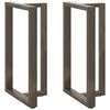 vidaXL Baro stalo kojos, T formos, 2 vnt., juodos, 60x35x(100-101) cm, plienas