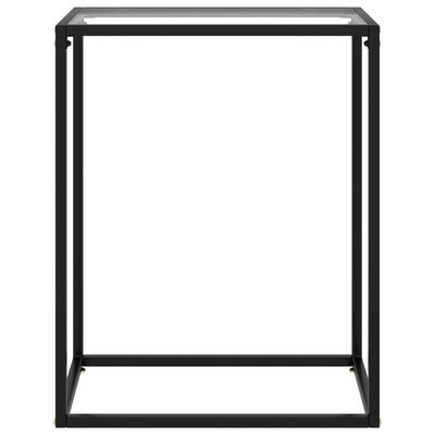 vidaXL Konsolinis staliukas, skaidrus, 60x35x75cm, grūdintas stiklas