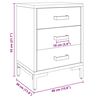 vidaXL Naktinė spintelė, ruda, 40x30x55cm, pu&scaron;ies medienos masyvas