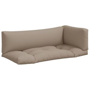 vidaXL Palečių pagalvėlės, 3vnt., taupe spalvos, audinys