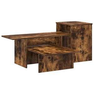 vidaXL Konsolinis stalas Rūkyta ąžuolas 91,5 x 35 x 38,5 cm
