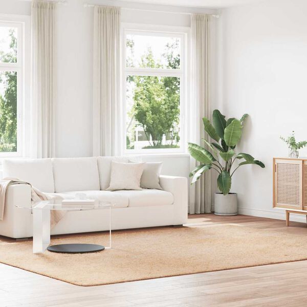 vidaXL Shaggy tipo kilimas, NAVARRA, 240x340cm, smėlio, poliesteris