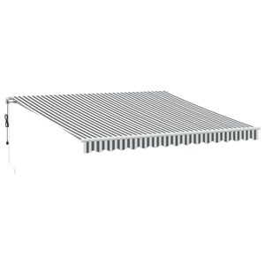 vidaXL Automatinė i&scaron;traukiama markizė, antracito ir balta, 400x350cm