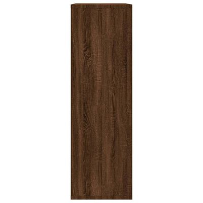 vidaXL Knygų/šoninė spintelė, ruda ąžuolo, 50x25x80cm, mediena