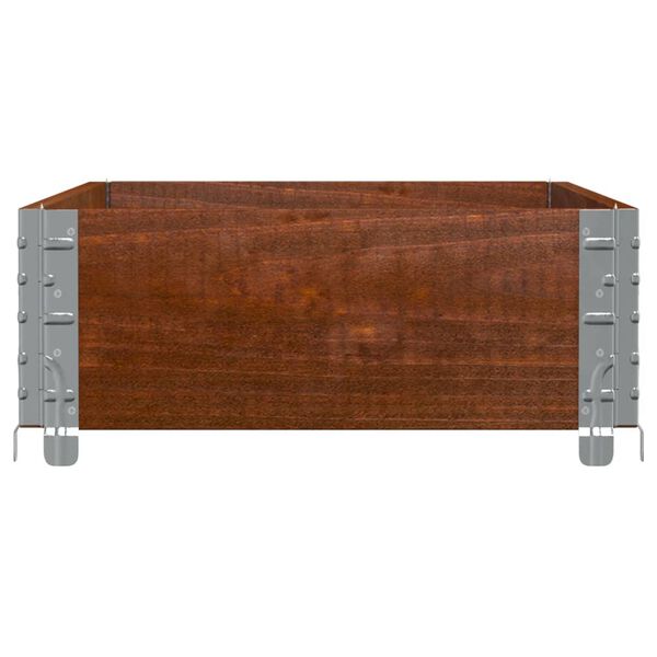 vidaXL Padėklų apvadas, rudas, 100x50cm, pu&scaron;ies medienos masyvas