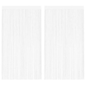 vidaXL Virvelinės užuolaidos, 2vnt., 100x250cm, baltos spalvos